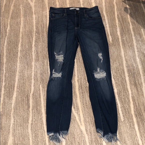 Hidden Ripped Blue Jeans - Picture 1 of 5
